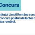 ILR organizează concurs pentru ocuparea a 30 de posturi vacante de lector de limba română